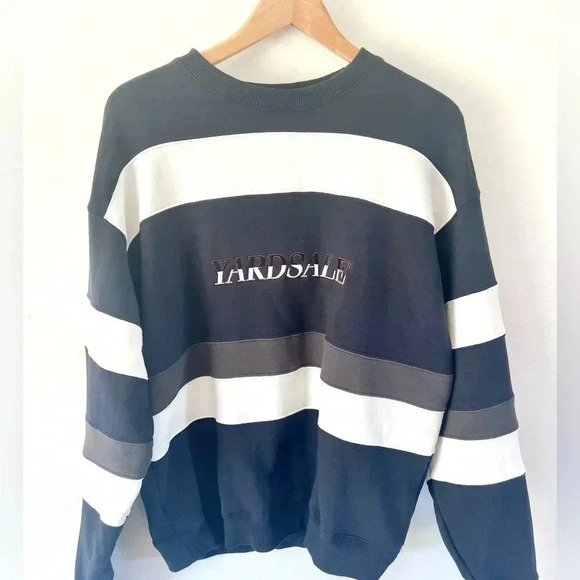 Yardsale Skateboards Valentine Sweatshirt Striped Crewneck Size Medium - Picture 2 of 11